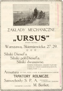 "Maszyny Rolnicze" 1925 rok. Z archiwum ZM Ursus.